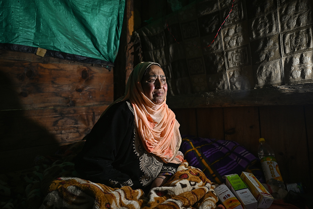 Zareefa Bano: The resident of Hapatnar recalls the killing of her husband, Abdul Rasheed Khan, by Hizbul Mujahideen. He was 45, a farmer who openly supported India. He was abducted, beheaded, and dumped alongside a stream. Their house was torched during the abduction.