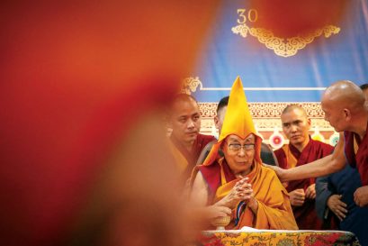 The Dalai Lama attends a prayer ceremony, Dharamshala, June 30, 2025