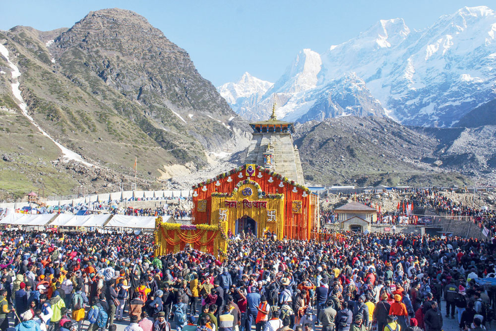 Tourists at Kedarnath, Uttarakhand, May 2, 2024