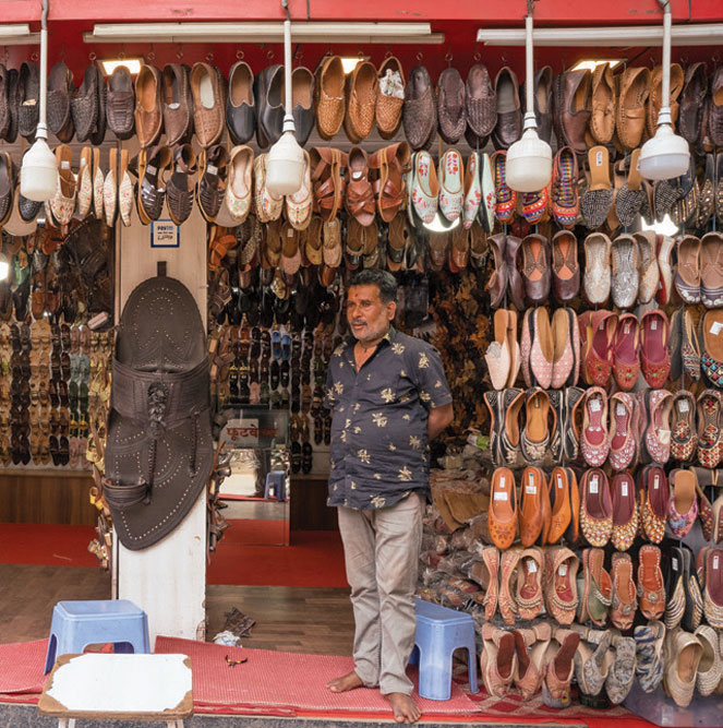 A Kolhapuri sandal shop