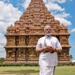 Prime Minister Narendra Modi at the Gangaikonda Cholapuram temple, Tamil Nadu, July 27, 2025