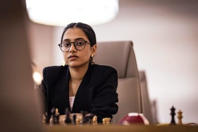 Divya Deshmukh at the FIDE Women’s World Cup in Batumi, Georgia, July 27, 2025