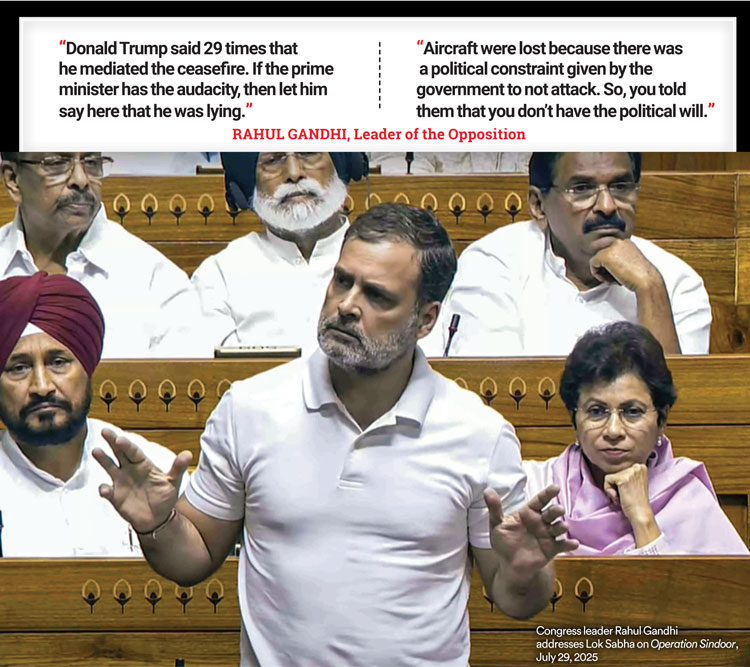 Congress leader Rahul Gandhi addresses Lok Sabha on Operation Sindoor, July 29, 2025