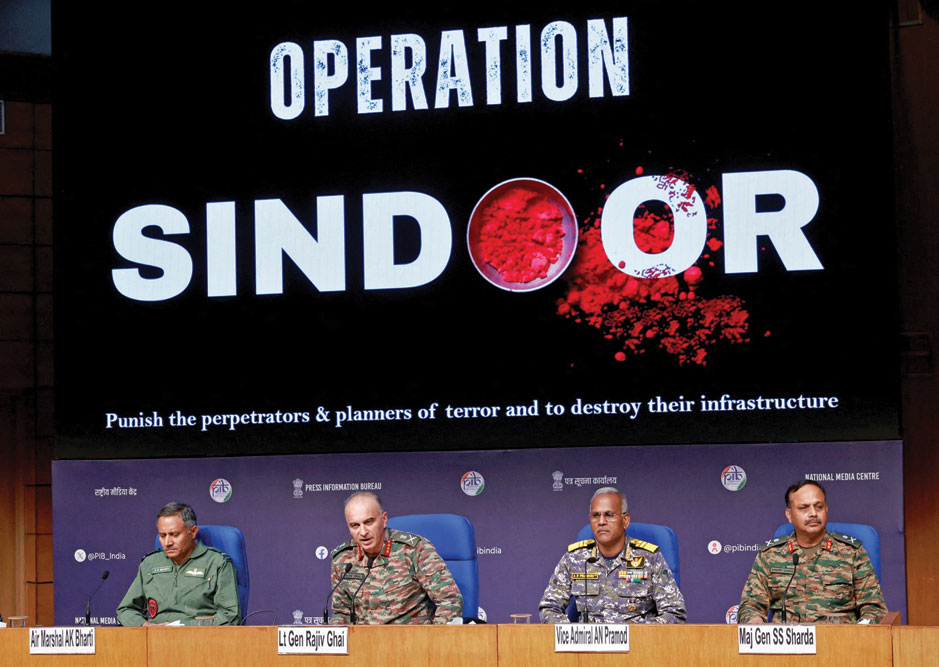 Indian military commanders address the media on Operation Sindoor, New Delhi, May 11, 2025
