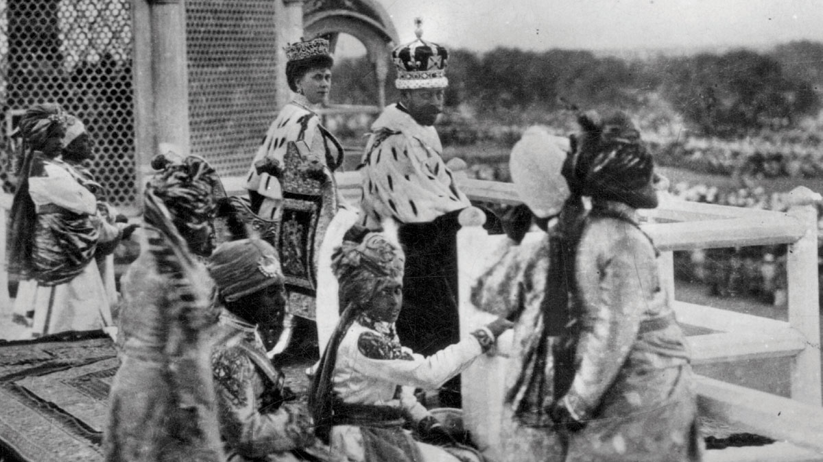 King George V and Queen Mary at the Coronation Durbar, New Delhi, December 12, 1911 