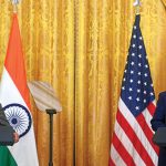 Prime Minister Narendra Modi and US President Donald Trump address the media at the White House, Washington DC, February 13, 2025