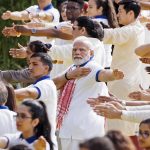 Narendra Modi on International Day of Yoga, New York, June 21, 2023