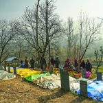 Bodies of slain militants in a graveyard at Waddur village, North Kashmir, December 4, 2022